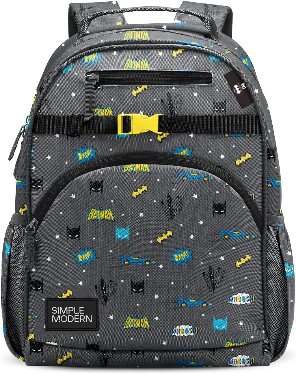 Medium DC Comics Batman Toddler Backpack for School Girls and Boys | Kindergarten Elementary Kids Backpack | Fletcher Collection | Kids - 15" tall | Batman POW!