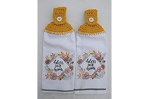 BLESS OUR HOME - AUTUMN CROCHET HAND TOWELS