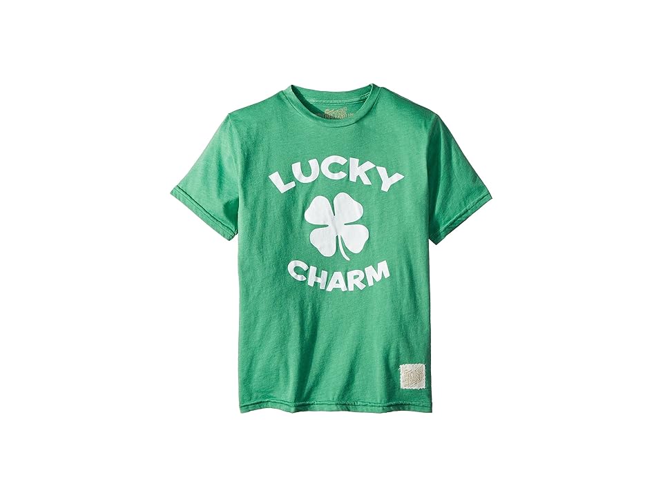 

The Original Retro Brand Kids Lucky Charm Short Sleeve Heathered Tee (Big Kids) (Heather Sprite) Boy's T Shirt, Green