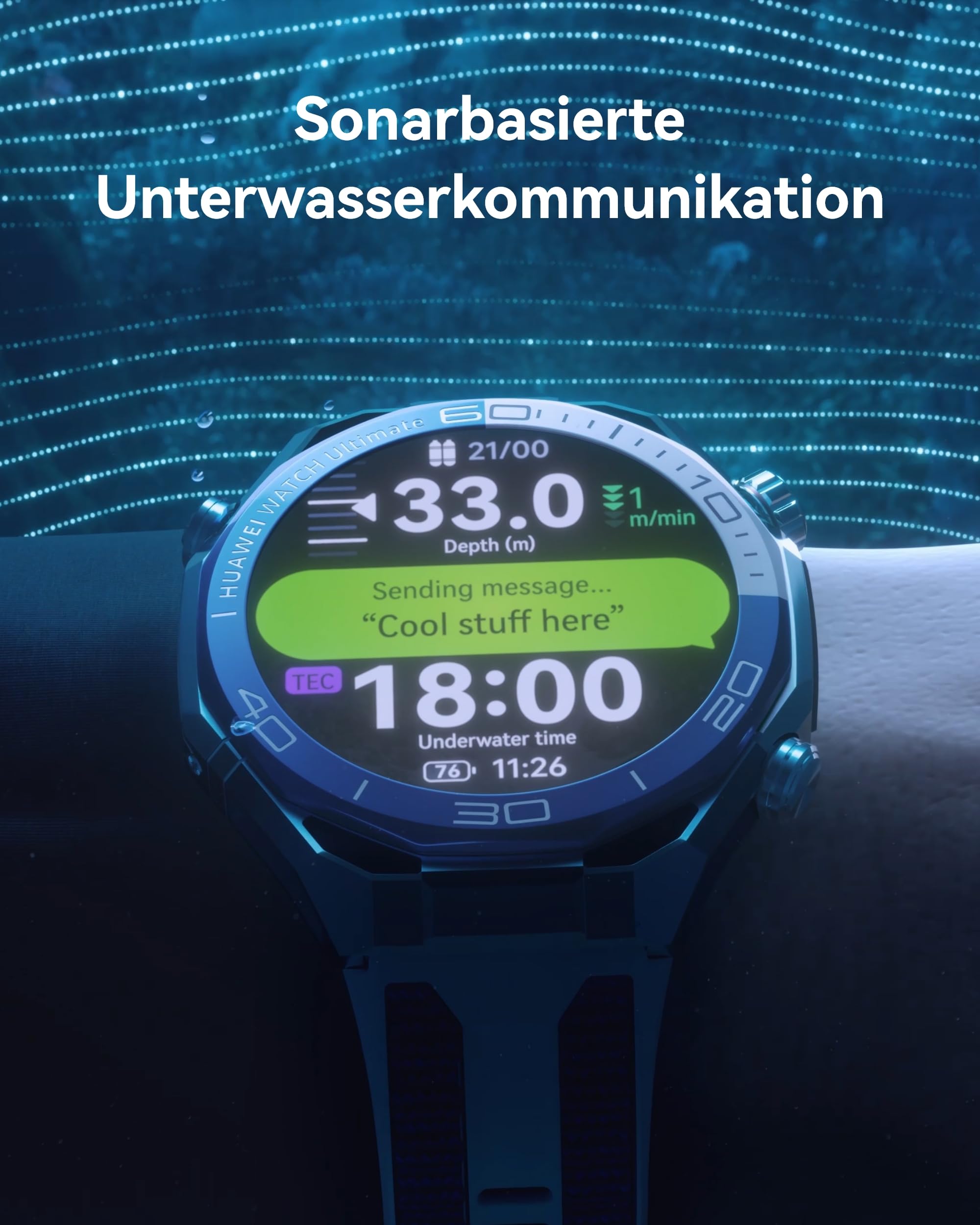 HUAWEI Watch Ultimate 2 Smartwatch, Grün | Profi-Golf, 150m Tauchen, Sonar-Unterwasserkommunikation, X-TAP, eSIM-Anrufe ohne Handy, Dual-GPS, für iOS/Android