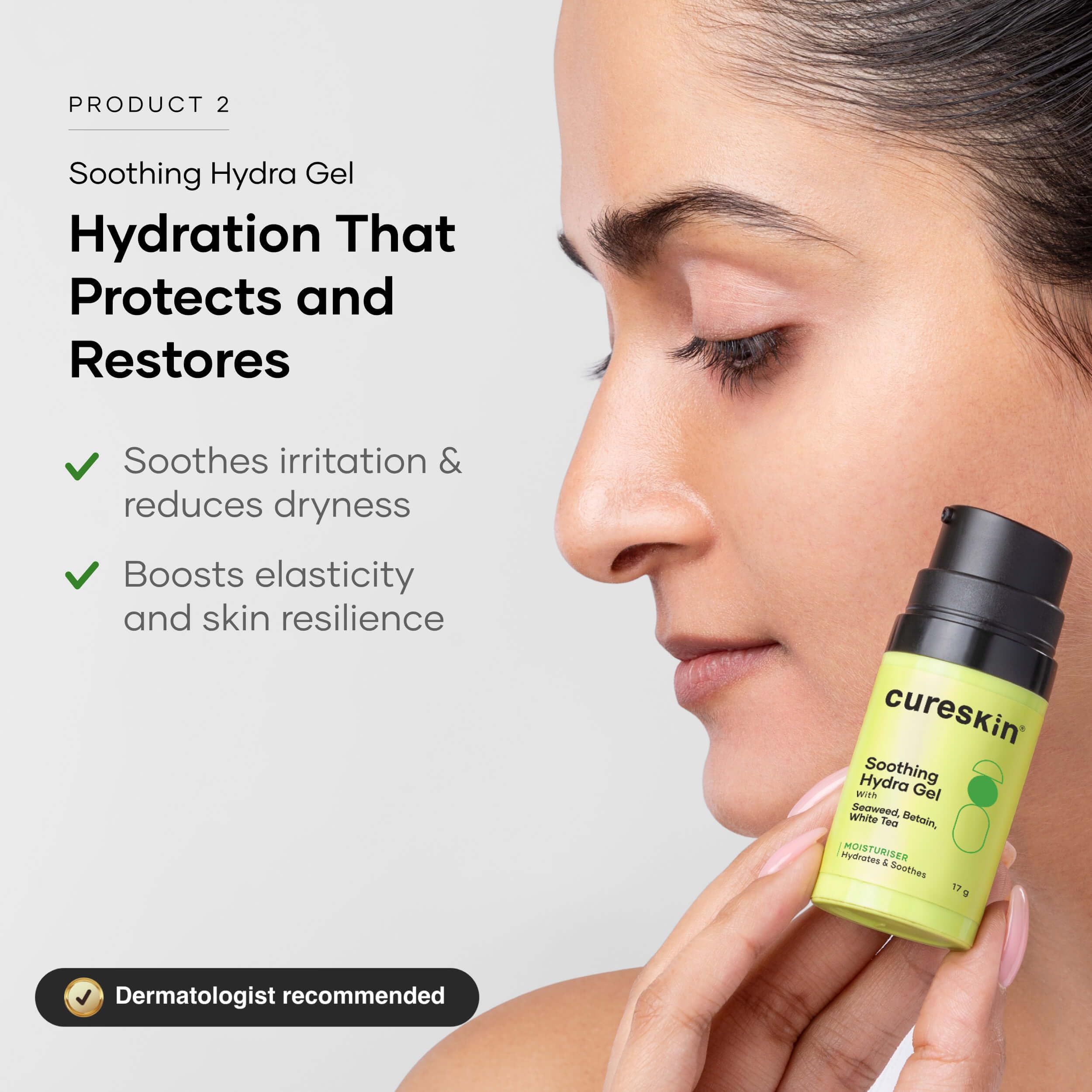 Cureskin 3-in-1 Skin Radiance Kit | Under Eye Gel + Vitamin Boost D-Tan Mask + Soothing Hydration Gel 1