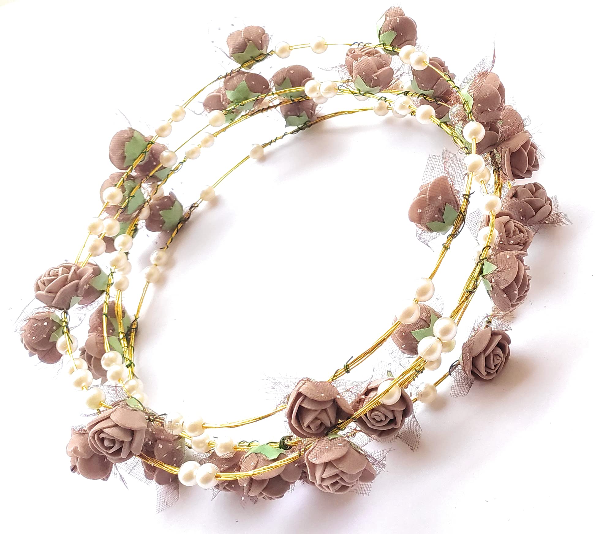 Jyayasi 2Pcs Flower Crown Boho Roses Wreath Artificial Bridal Headpiece Tiaras for Wedding Birthdays Christmas Hawaiian Vivah Party Festival Tiaras for Girls Women (Pack of 2) (Brown) (B0BM6P5PK1) Amazon Price History, Amazon Price Tracker