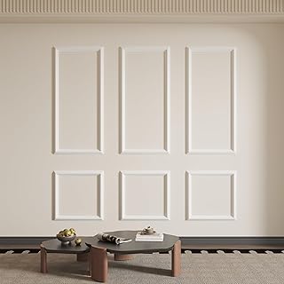 SmartStandard Pre-Cut Wall Molding Kit, 6-Frame Wainscoting Panels for I...