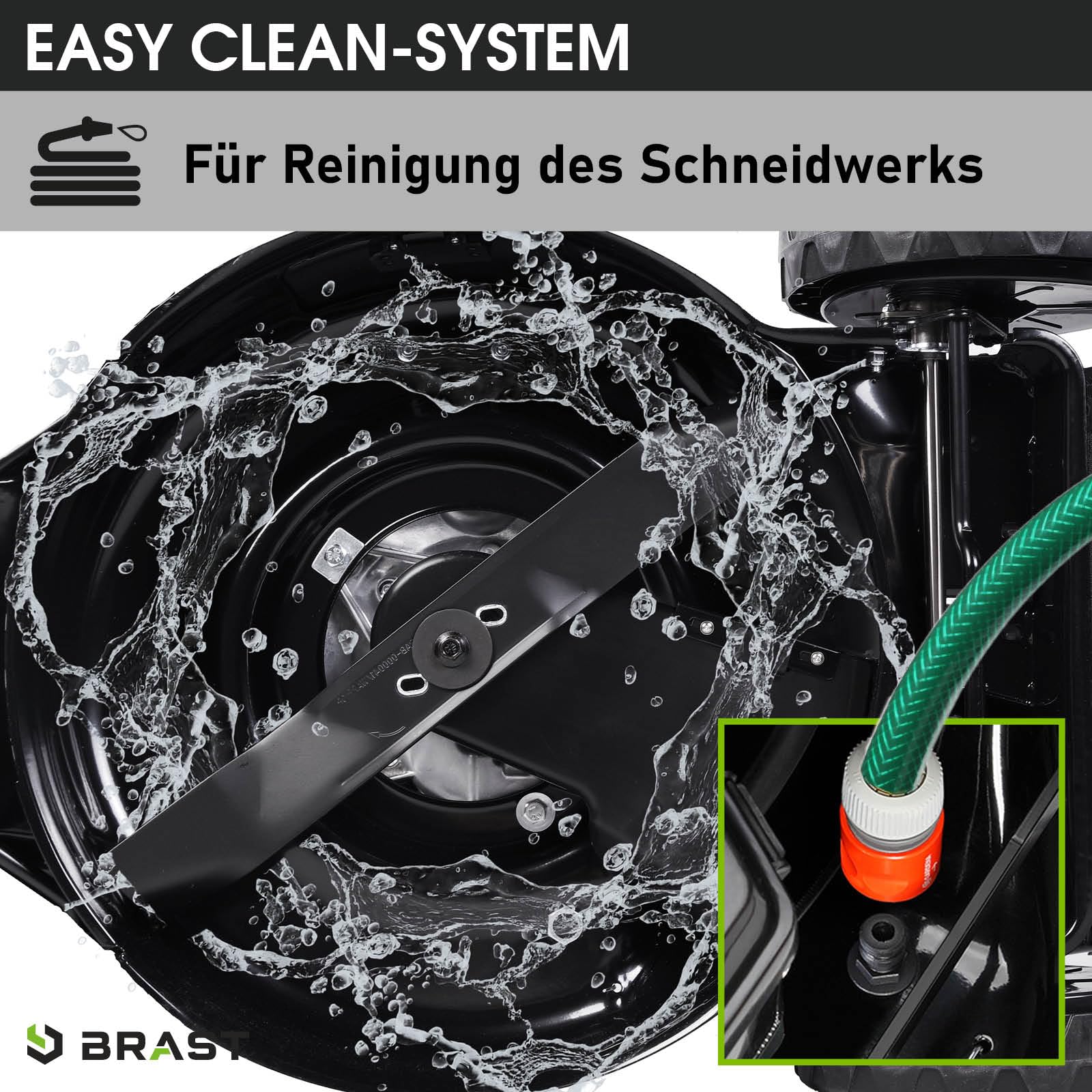 BRAST Benzin Rasenmäher mit Antrieb | 3,5kW (4,76PS)-5,2kW(7PS) | 46-51cm Schnittbreite | viele Modelle | TÜV | 4 Takt OHV Motor | 30-80mm Schnitthöhe | 60L Fangkorb | Stahlgehäuse | RED LINE 4,76PS