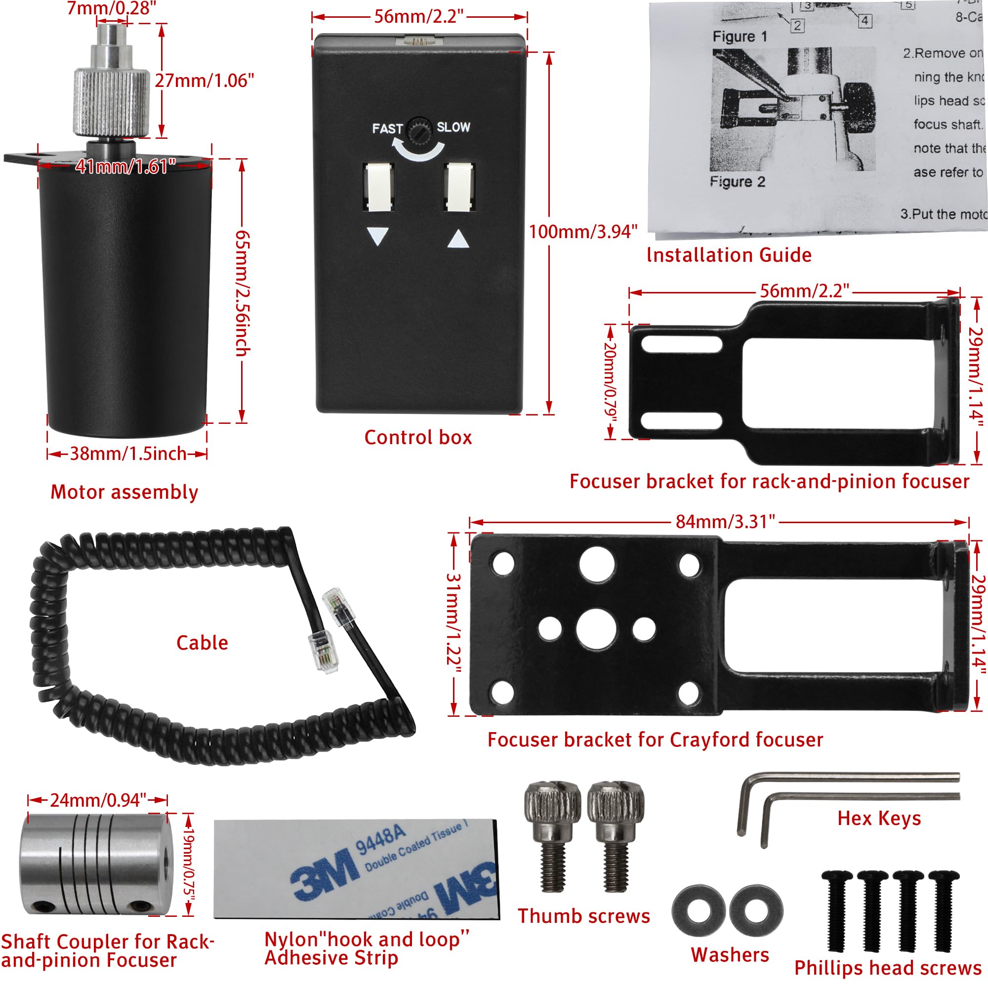 AccuFocus Elektronischer Teleskopauszug – Erhalten Sie reibungslose, präzise Fokussierung, ohne Vibration durch Verwendung der Druckknopf-Handsteuerung