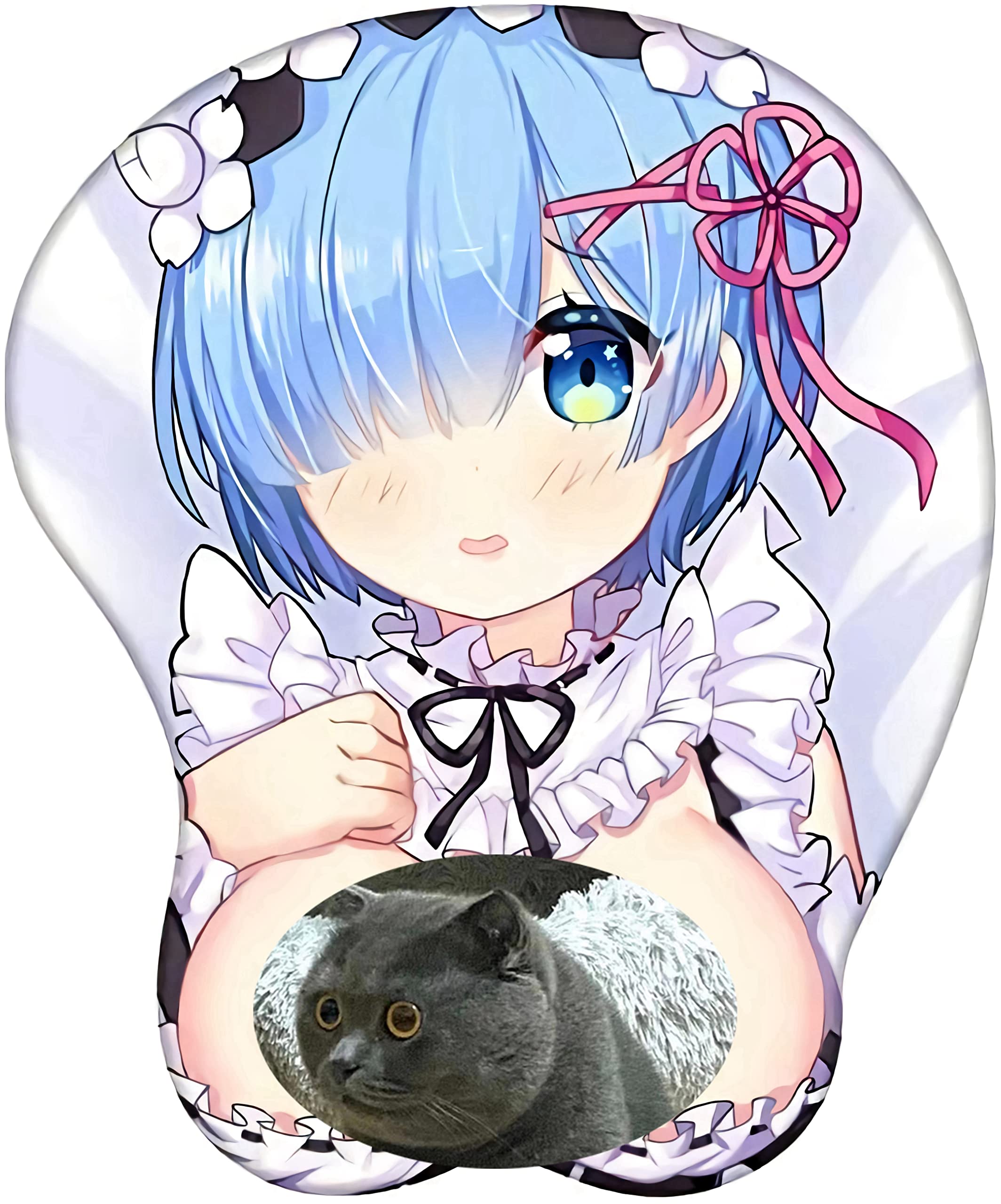 Tapis De Souris De Silicone De Personnage De Dessin Animé, Mémoire De Coton Souris Clavier 3D