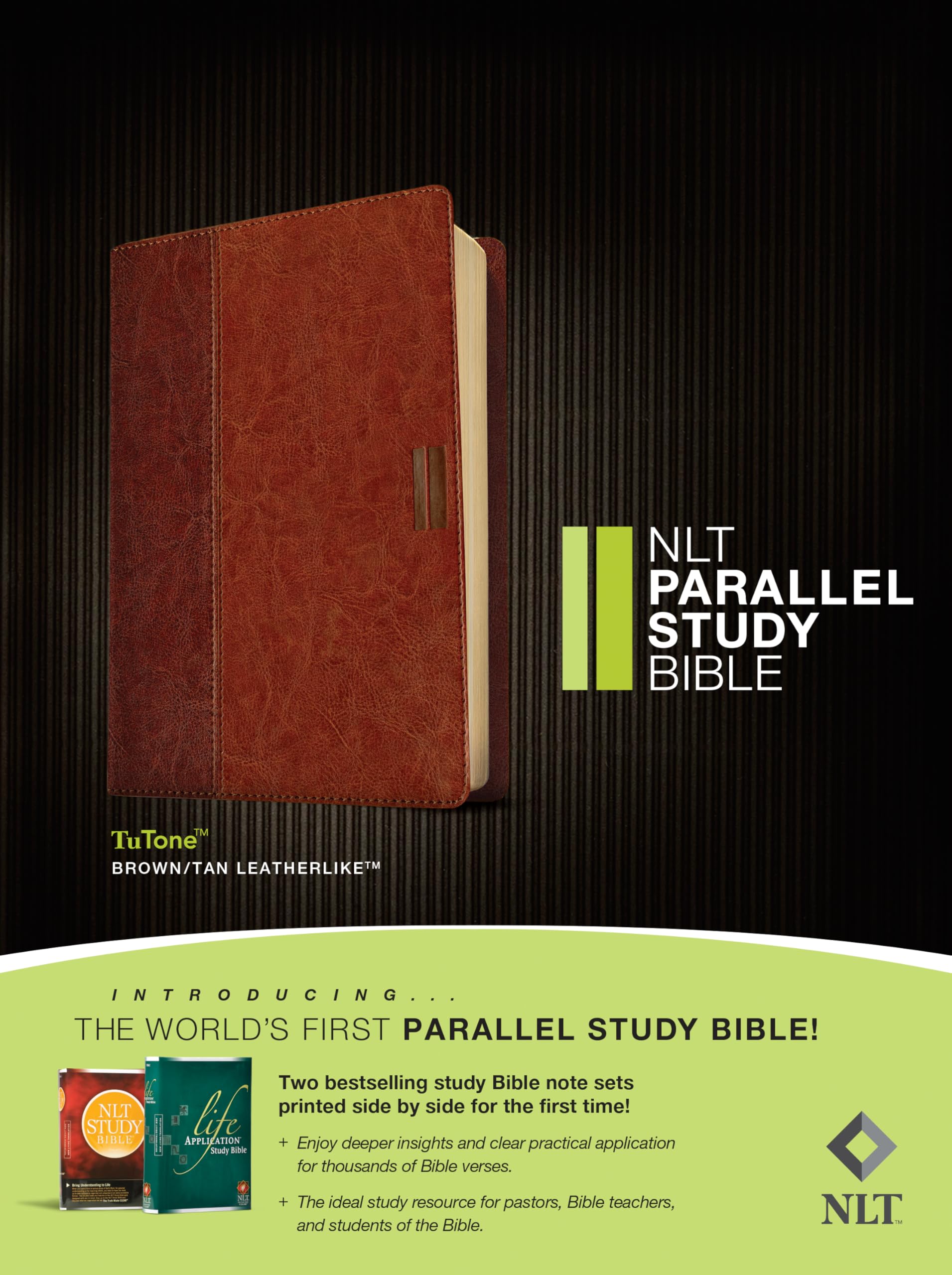NLT NLT Parallel Study Bible TuTone Brown Tan Leatherlike: New Living Translation, Brown / Tan TuTone, LeatherLike