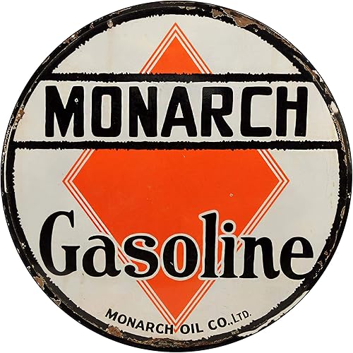 Miniatura 188 de Brotherhood Letrero de gas vintage de reproducción de letreros de metal vintage, letrero redondo de metal para garaje y hogar, 8 pulgadas de Nourse