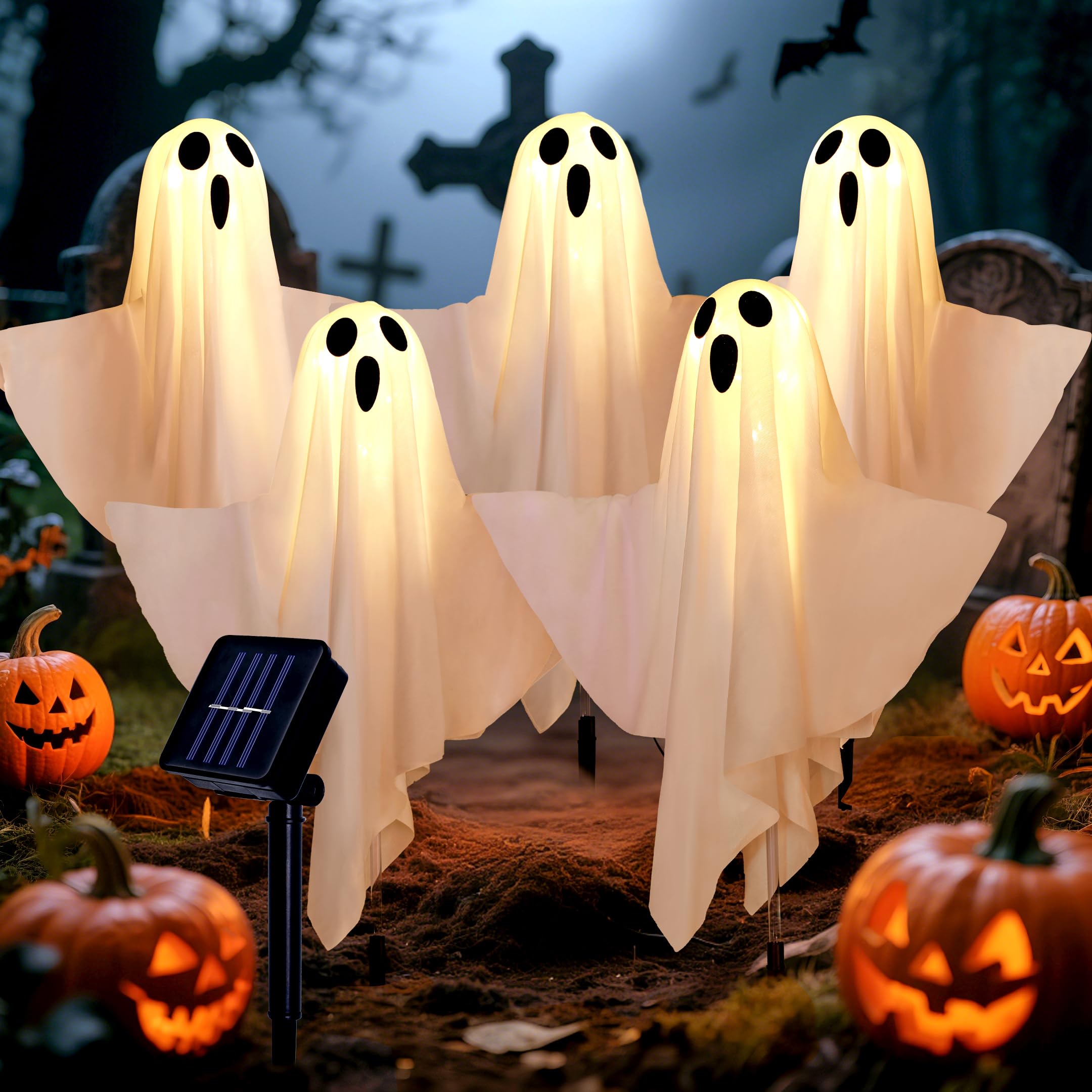 Arperles Solar Halloween Ghost Lights