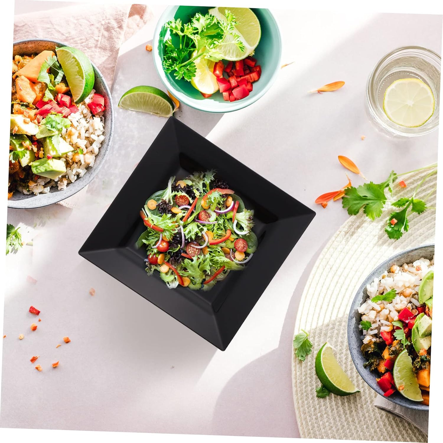 10pcs Disposable Plastic Plates for Party Bbq Style Food Serving Trays Lightweight Tableware for Fruits Snacks and Desserts for Gatherings and Entertaining