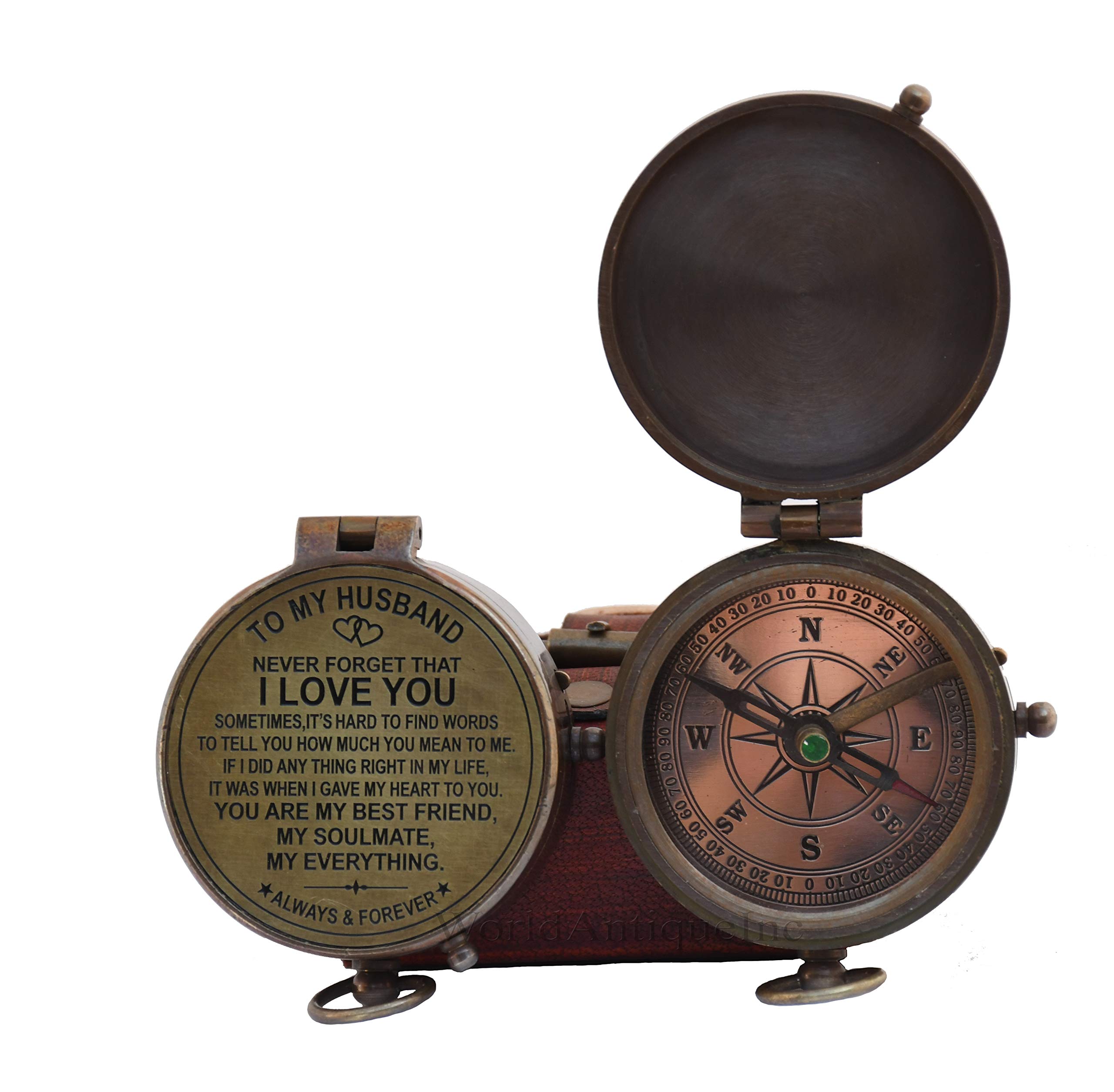 EngravedCompass, Gift for Husband, Gift for Him, Long Distance Boyfriend Gift, Fiance Gift, Long Distance Relationship Gift for Army Boyfriend Gift.