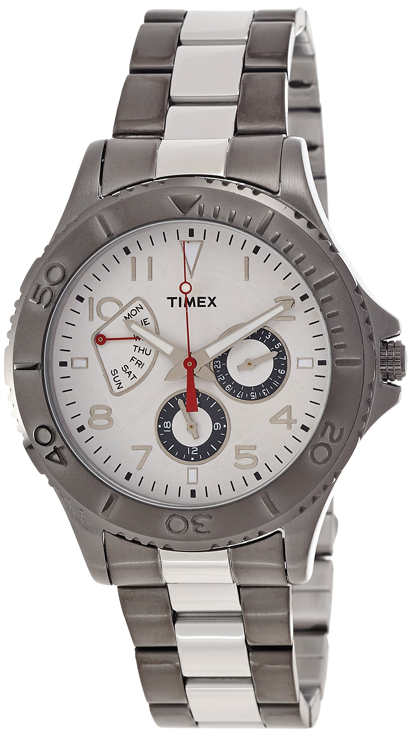 Timex Men Stainless Steel Kaleidoscope Analog White Dial Watch-T2P038, Band Color-Gray (B00CH1VE7S) Amazon Price History, Amazon Price Tracker