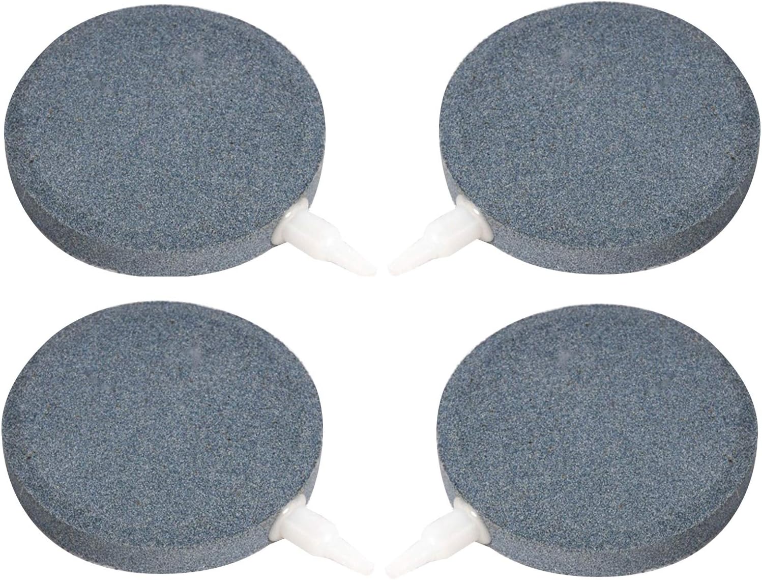 AQUANEAT 4PCS Air Stones 3" Disk Bubble Aerator Aquarium Decor Hydroponics Fish Tank