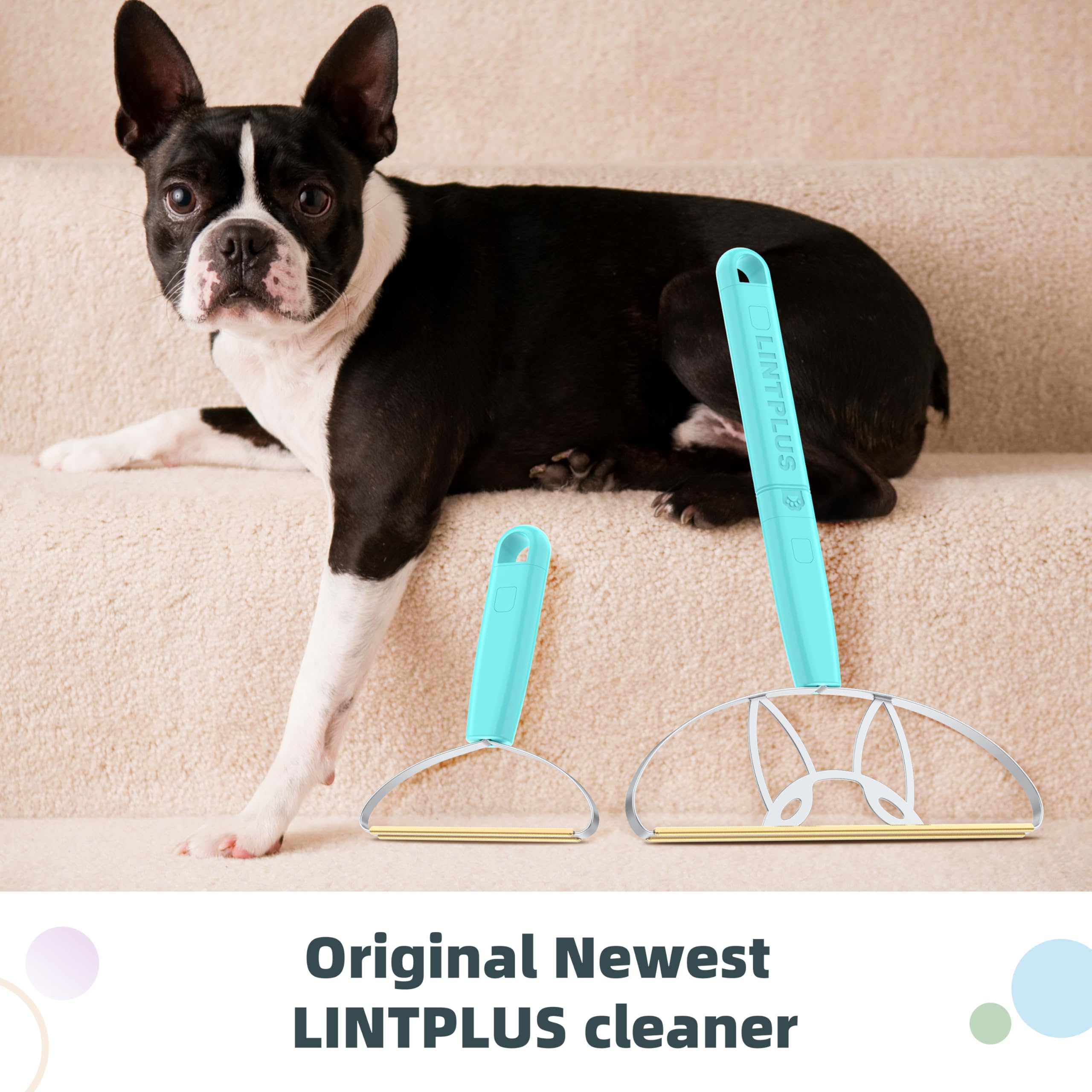 Kit pour enlever les poils d'animaux de compagnie Flex MAX & Pro par LINTPLUS - Outil de démêlage pour chiens et chats pour meubles, tapis, carpettes et canapés - Grattoir pour tapis réutilisable