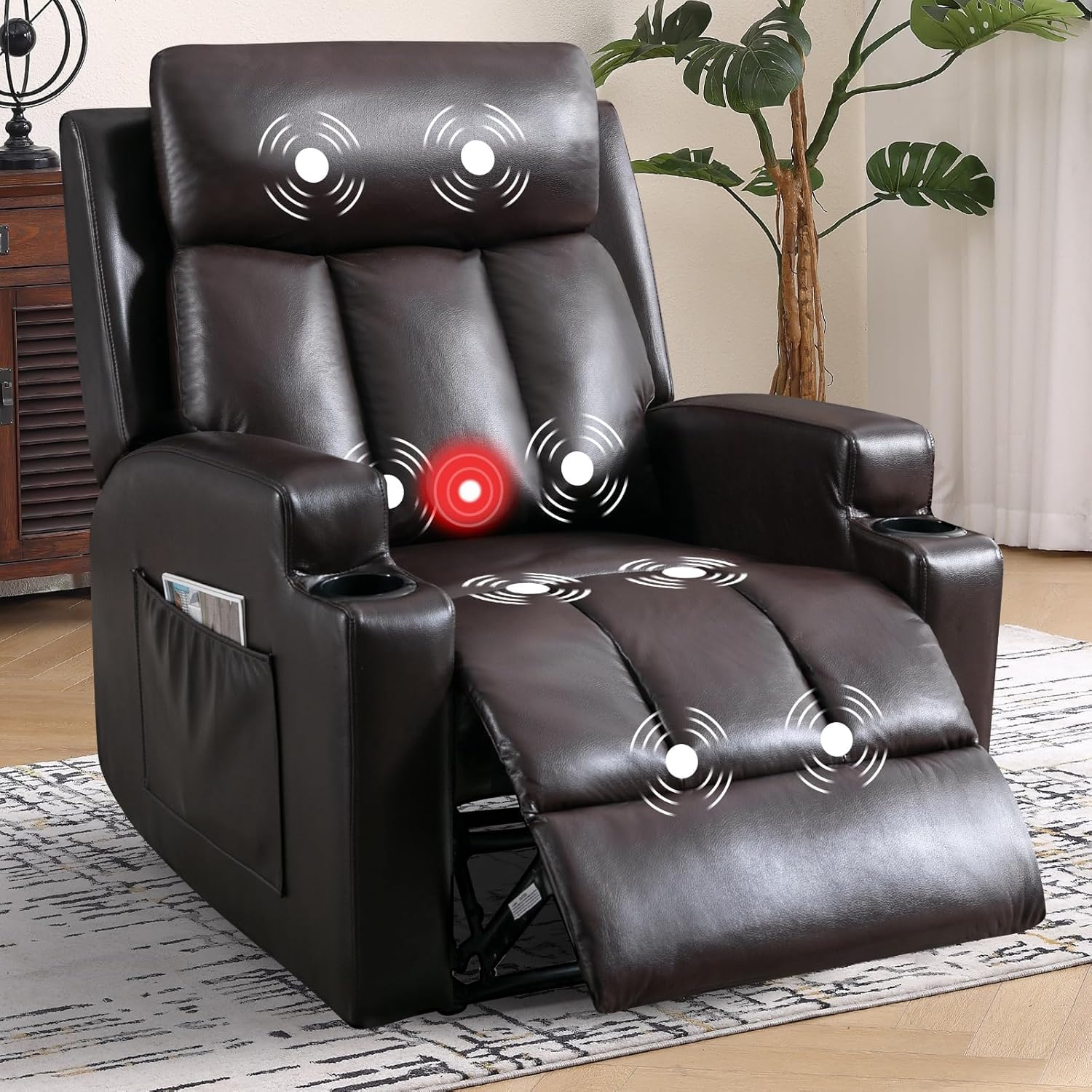 IOMOR Faux Leather Recliner