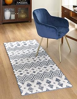 Rugs.com Sabrina Soto Casa Collection Rug â€“ 6 Ft Runner Navy Blue High Rug Perfect for Hallways, Entryways