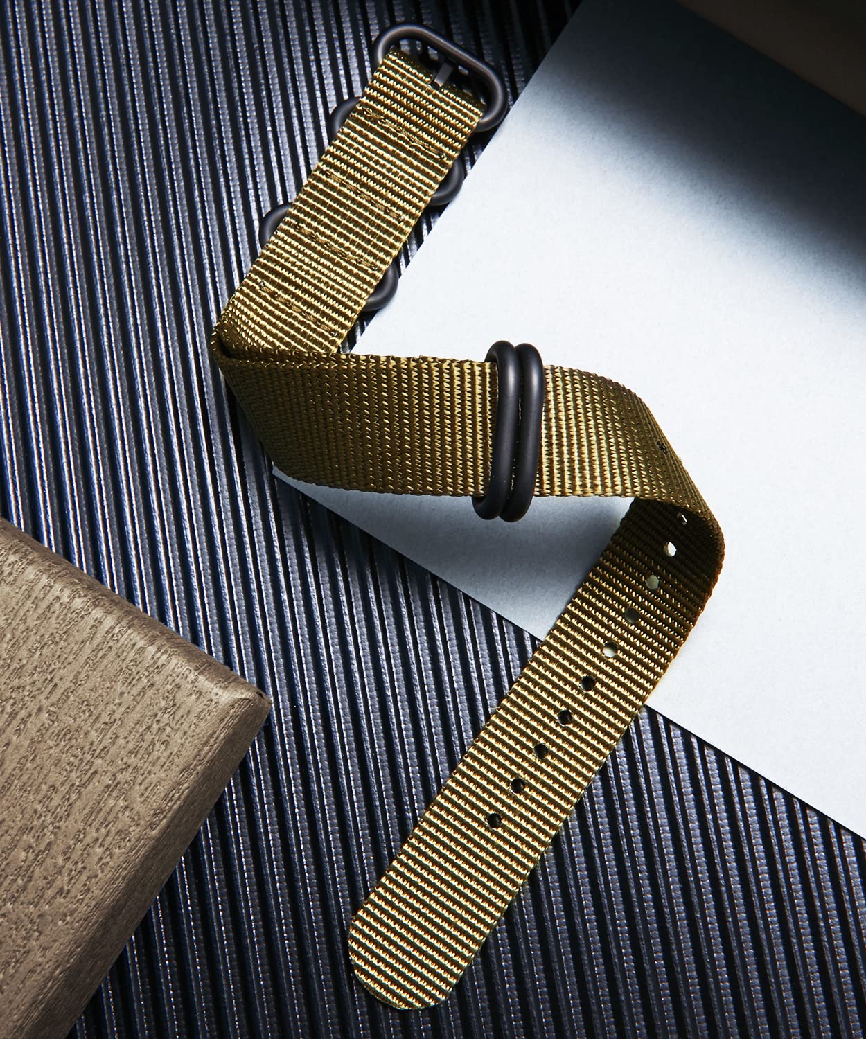Nylon Watch Strap, Multicolor Watch Bands Replacement for Men Women 18mm 19mm 20mm 21mm 22mm 23mm 24mm G10 Premium Ballistic with Military Heavy Duty 5 Rings Silver/Black Stainless Steel Buckle — view 2