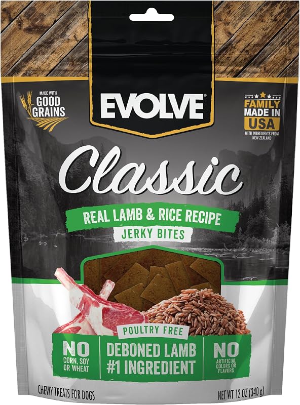 Petisco Macio para Cães Evolve de Cordeiro e Arroz Integral – 340 g