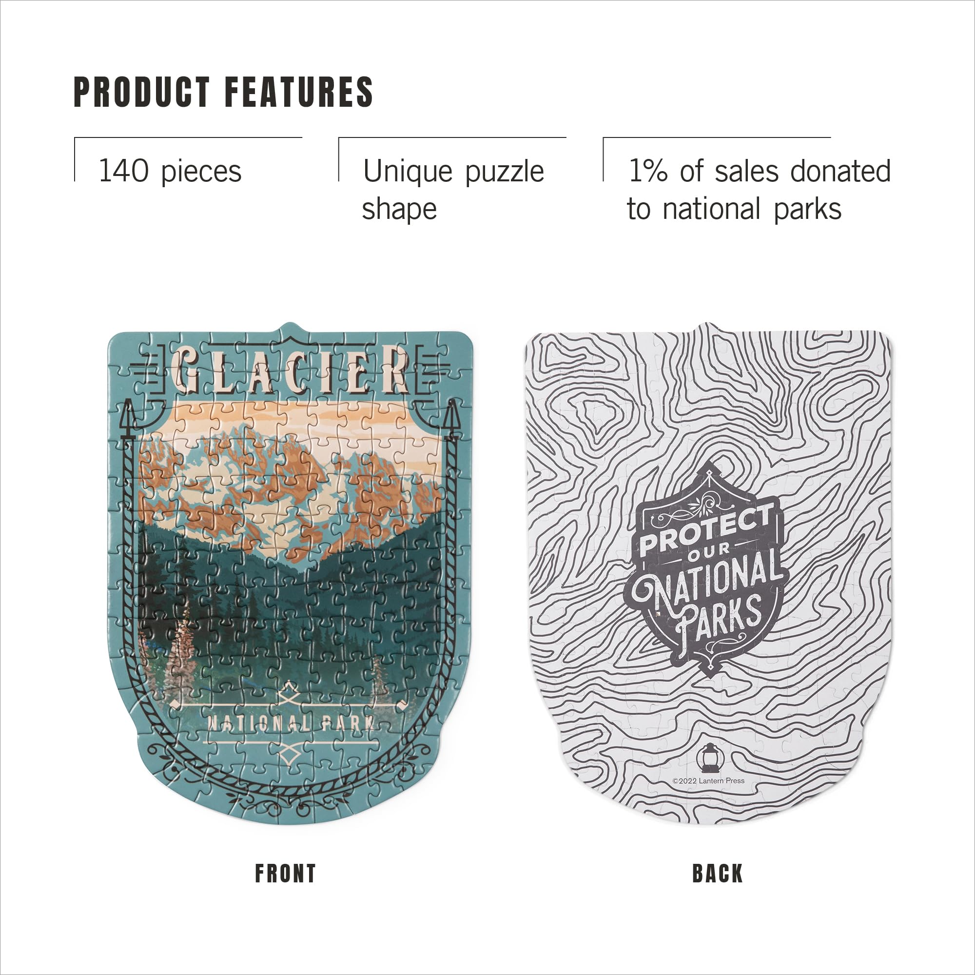 Amazon.com: Glacier - Mini Puzzle, Protect Our National Parks
