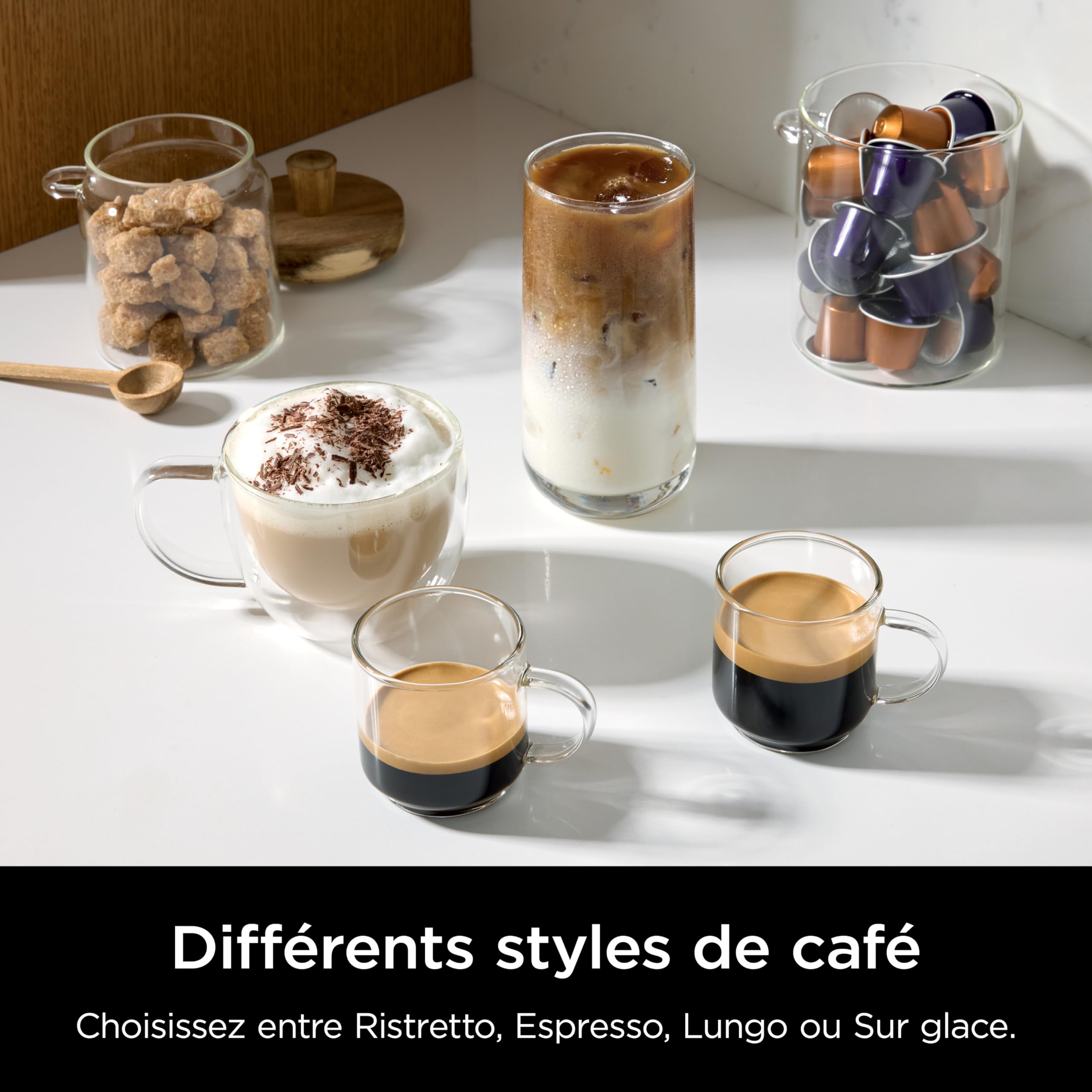 Ninja Prestige Machine à café filtre et capsules 2-en-1 Ninja Prestige avec buse à lait intégrée, pour réaliser lattes, cafés glacés et flat whites, Noir CFN802EU