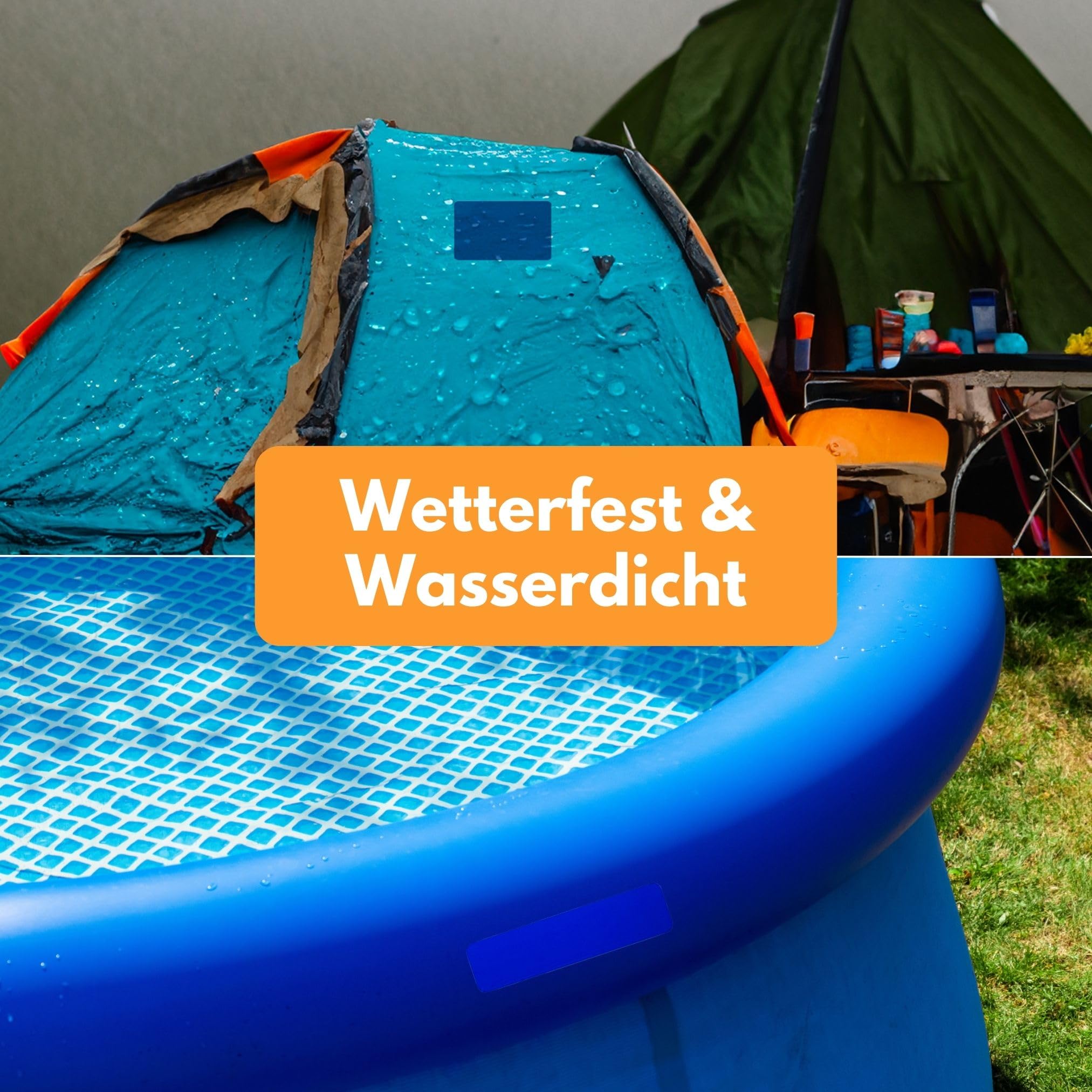 Flickly Selbstklebende Reparatur-Flicken | Für Planen, Zelte & Markisen | Made In Germany