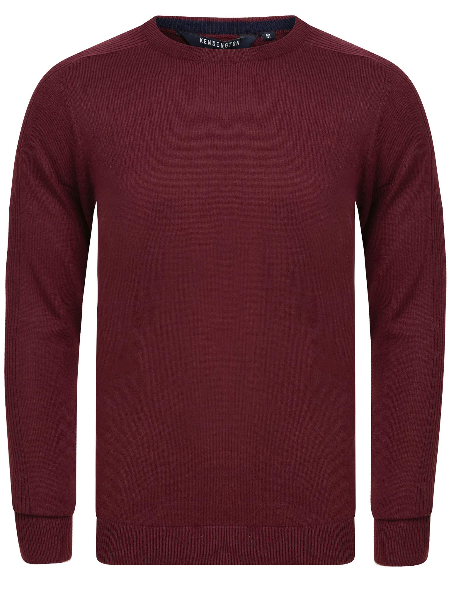 Kensington Eastside Men's Plain Regular Fit Crew Neck Jumper - Zinfandel - XL