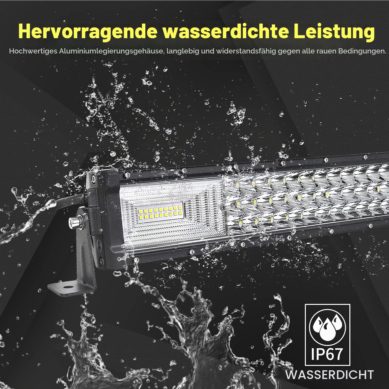 Willpower Led Lichtleiste Bar 52" + Arbeitsscheinwerfer 4" für 12V 24V Auto