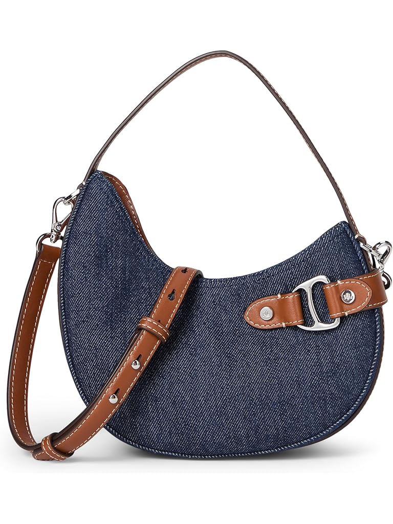 Navy Lauren Ralph Lauren Denim Small Tasha Crossbody Bag