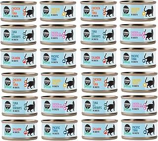 Cosma Nature 70 g | Katzenfutter nass | Nassfutter | mit 75% zartem Fleisch oder Fisch | schonend im eigenen Saft gegart | ganz ohne Zusatzstoffe (18x, Mixpaket 1 (6 Sorten)) product image