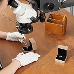 VEVOR Multi-Directional Microscope with Spring Bracket, 7X-45X Magnification Jewelry Microscope, Micro Jewelry Inlaid Stand with Integrated USB Ring LED Light, Jewelers Microscope for Jewelry Inlay
