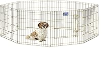 Vista 9 de Hogares para mascotas de Midwest, corral de ejercicio de metal plegable / corral para mascotas, 8 paneles cada uno