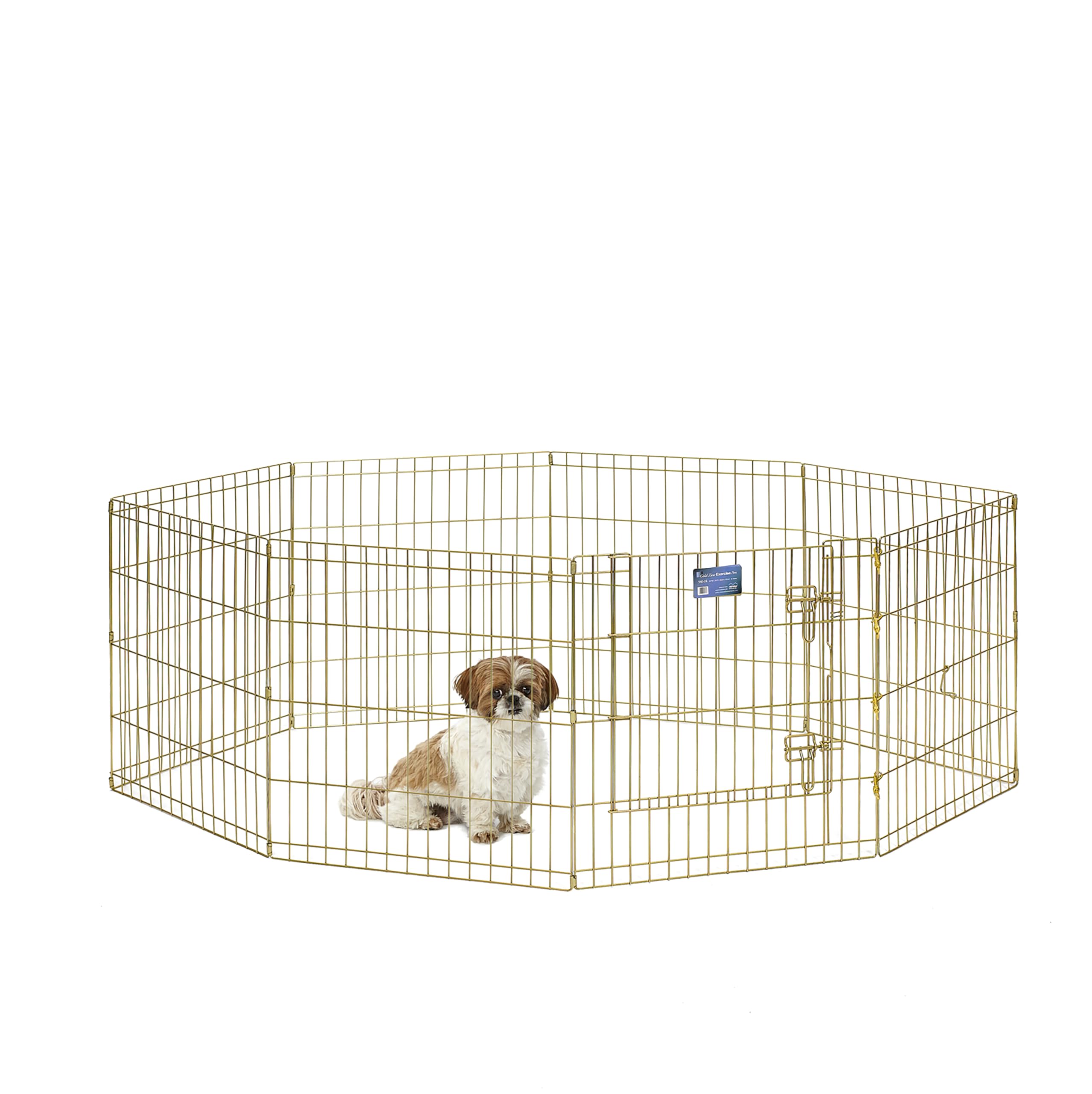 MidWest Gold Zinc Foldable Exercise Pen With Door for Dogs - 24"