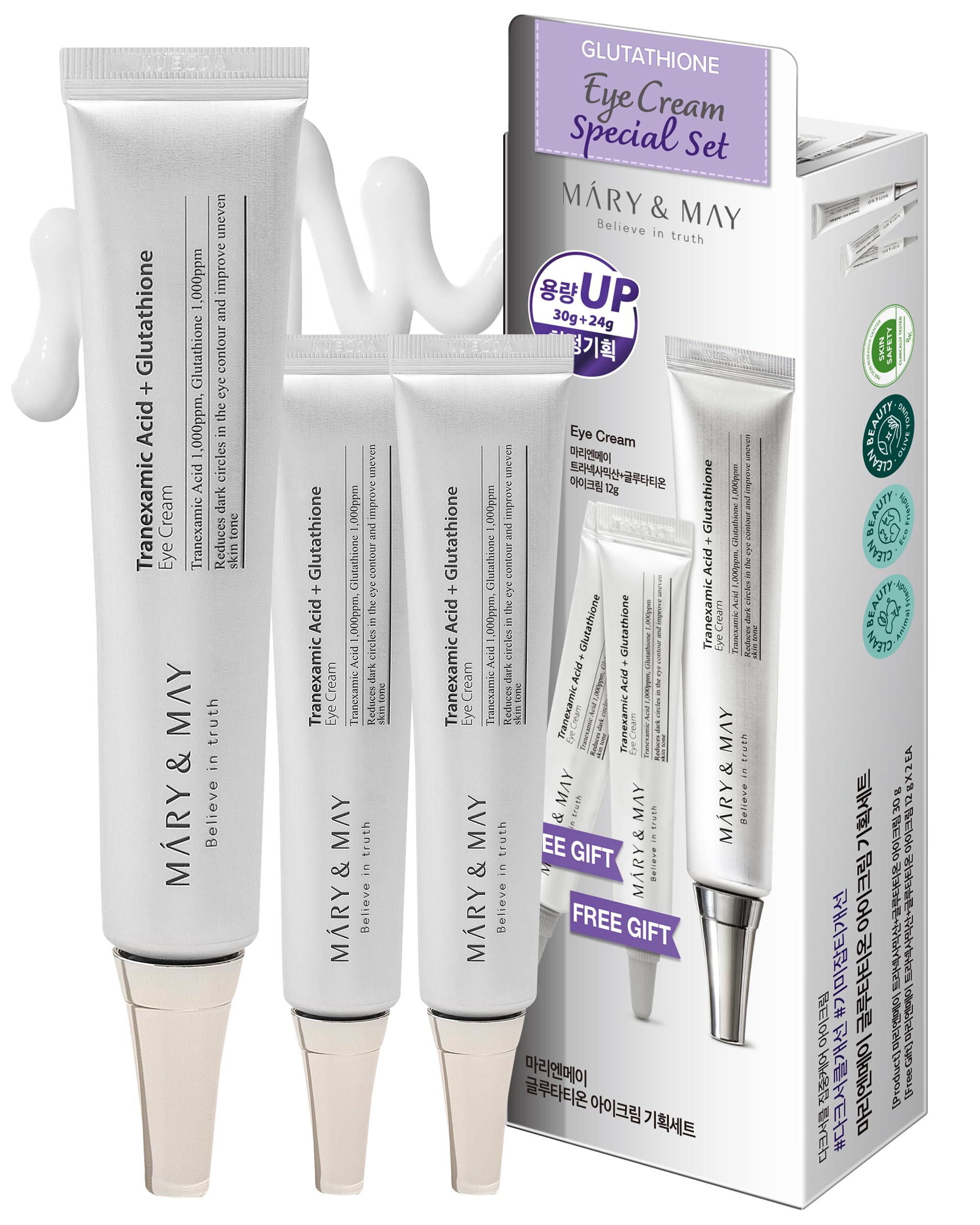 mary & may tranexamic acid + glutathione eye cream 11 Best Tranexamic Acid Serums of 2025 to Brighten Skin main image 1