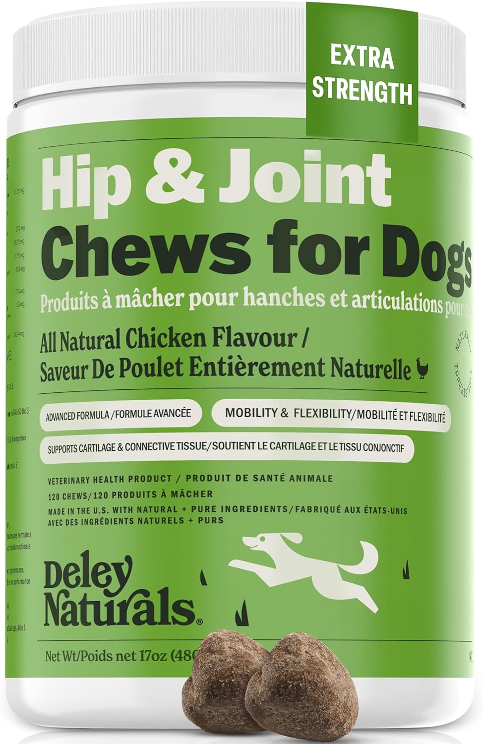 Deley Naturals Dog Hip and Joint Supplement – MSM with Glucosamine Chondroitin and Collagen for Dogs – Hip and Joint Supplement for Dogs Advanced Arthritis Relief – 120 Soft Chews Dog Supplements Deley Naturals Dog Hip and Joint Supplement – MSM with Glucosamine Chondroitin and Collagen for Dogs – Hip and Joint Supplement for Dogs Advanced Arthritis Relief – 120 Soft Chews Dog Supplements