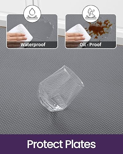 Miniatura 8 de DEXI Alfombra de cocina anti-fatiga, antideslizante, acolchada, cómoda, de pie, impermeable y a prueba de aceite, fácil de limpiar, 79 x 17