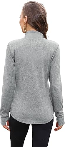 Vista 2 de COZZYON Chaqueta deportiva con cremallera completa para mujer, ligera, para yoga, entrenamiento, pista, con cremallera y agujeros para el pulgar