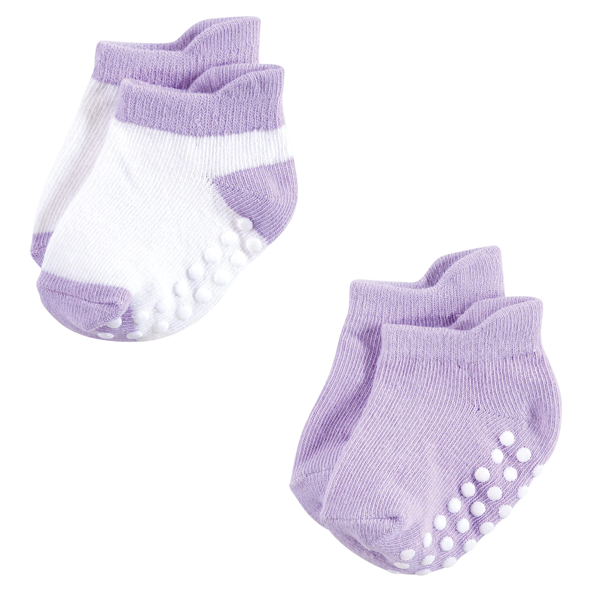 Hudson Baby Uniseks antypoślizgowe skarpetki bez pokazów, różowy liliowy, 4-6 maluchy, 4/6X