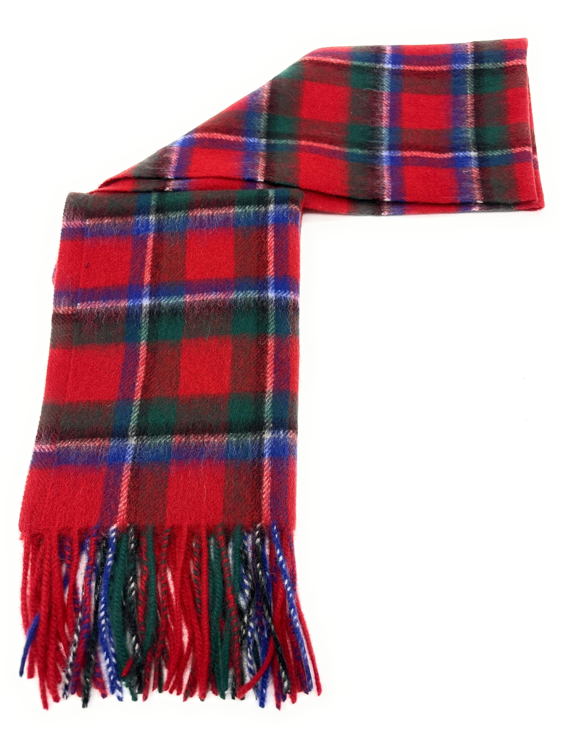 Scottish Essence Women's Sinclair Red Traditional Scottish Pure Cashmere Tartan Clan Scarf, Unisex Winter Accessory, Classic Highland Style (Sinclair Red)