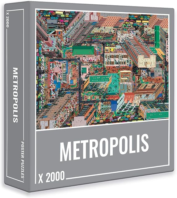 Cloudberries Metropolis - Detailed and Challenging 2000-Piece Jigsaw Puzzle for Adults with Cool 3D City Map and Architecture Theme