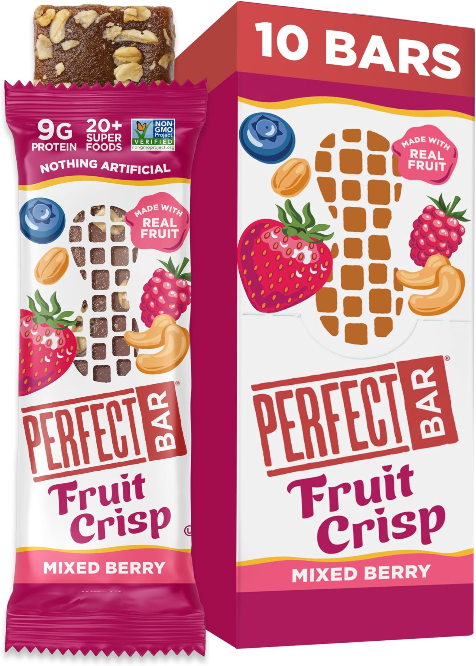 Perfect Bar Fruit Crisp, Mixed Berry Nut Butter Protein