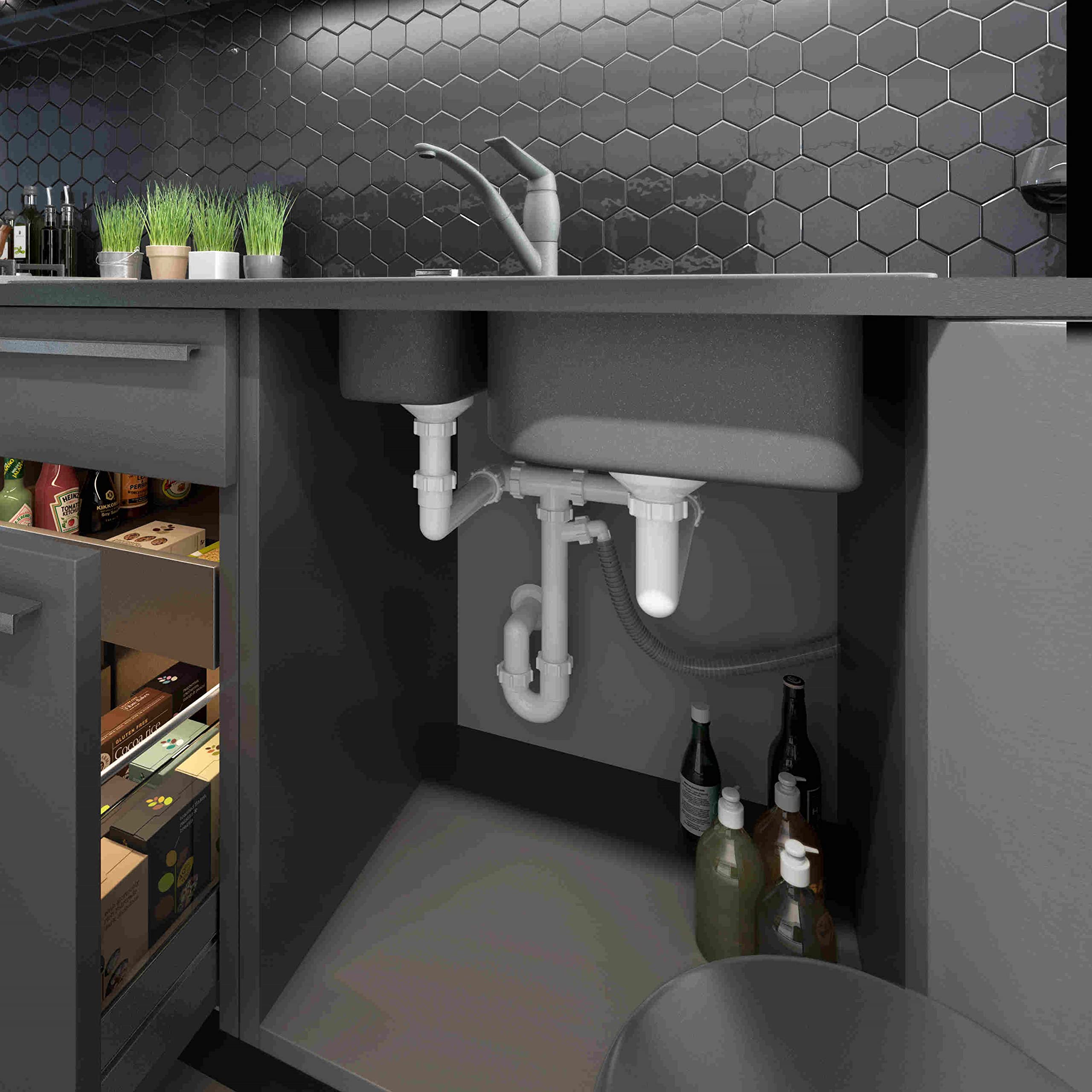 Raccordo Compensazione Altezza Per Sifone Lavello - Tecuro Collegamento Sifone - Foto 12