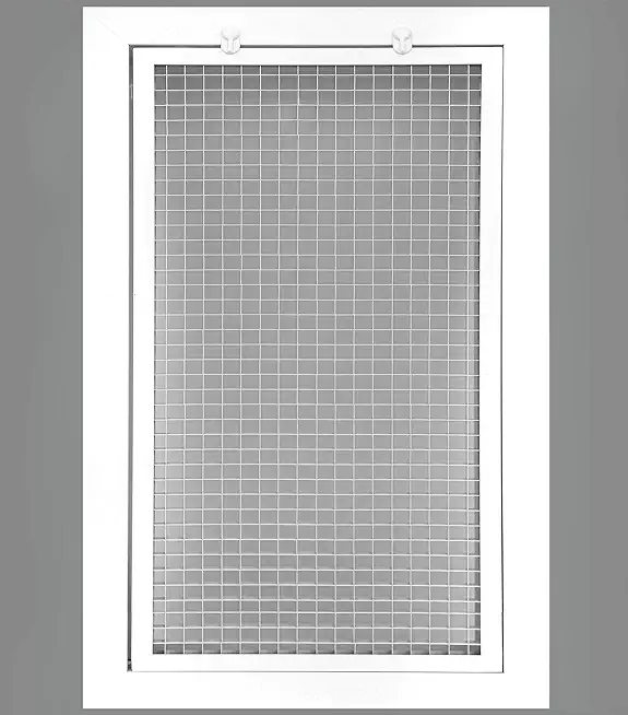 10" x 16" Cube Core Eggcrate Return Air Filter Grille for 1" Filter - Aluminum - White [Outer Dimensions: 12.5" x 18.5]