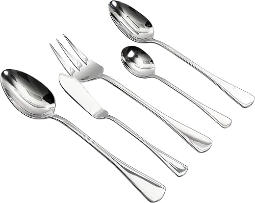 Miniatura 9 de Gibson Elite Ambassador - Juego de cubiertos de acero inoxidable, servicio para 4 (20 piezas)