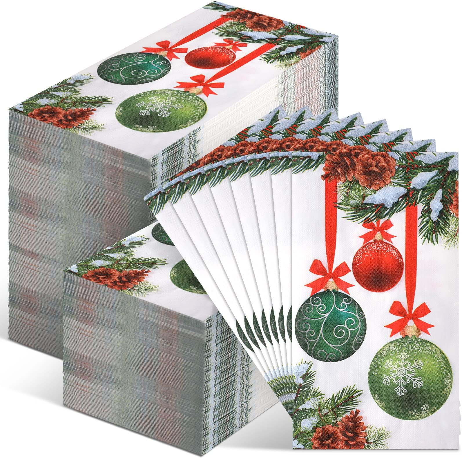 Spiareal Christmas Guest Napkins Christmas Disposable Paper