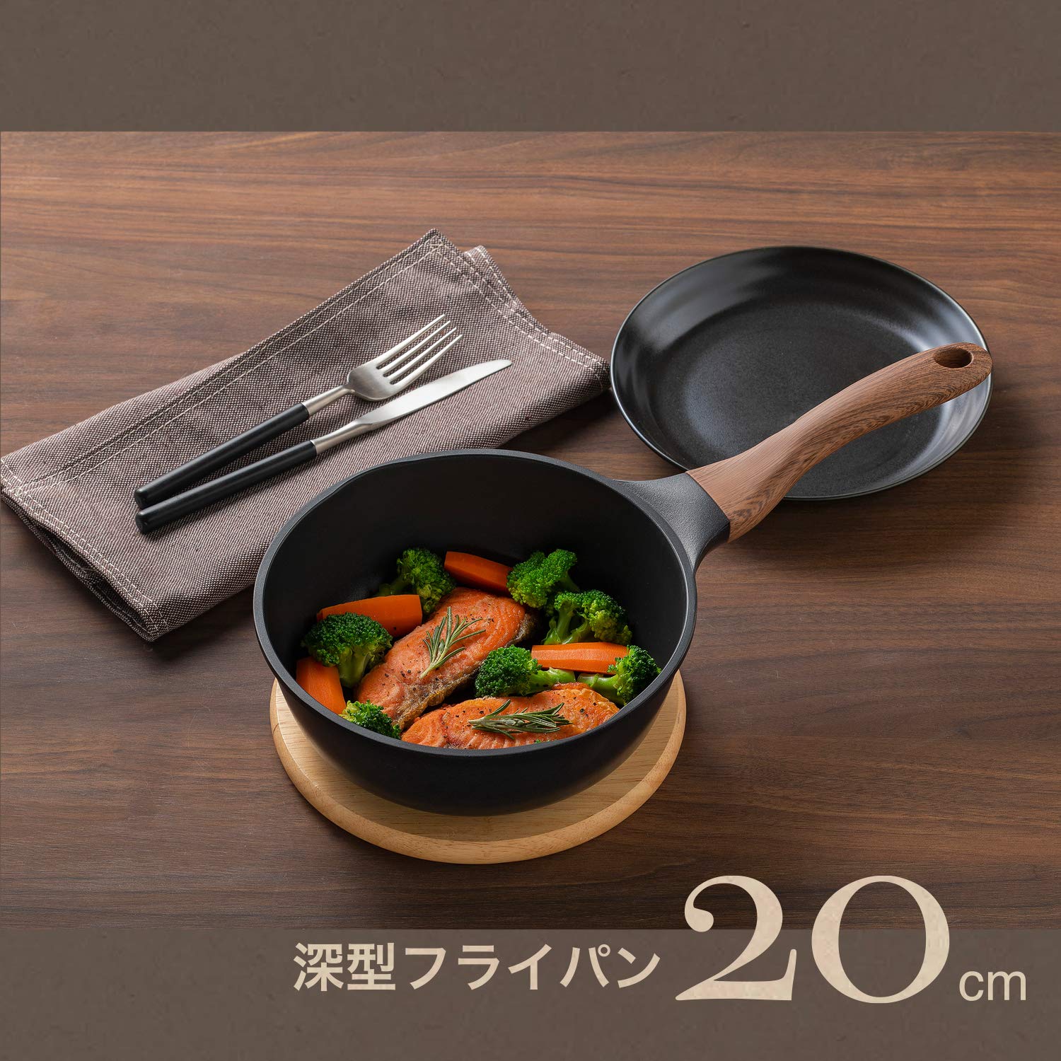 Amazon｜和平フレイズ 深型フライパン 20cm IH対応 ガス 注ぎ口付 内面