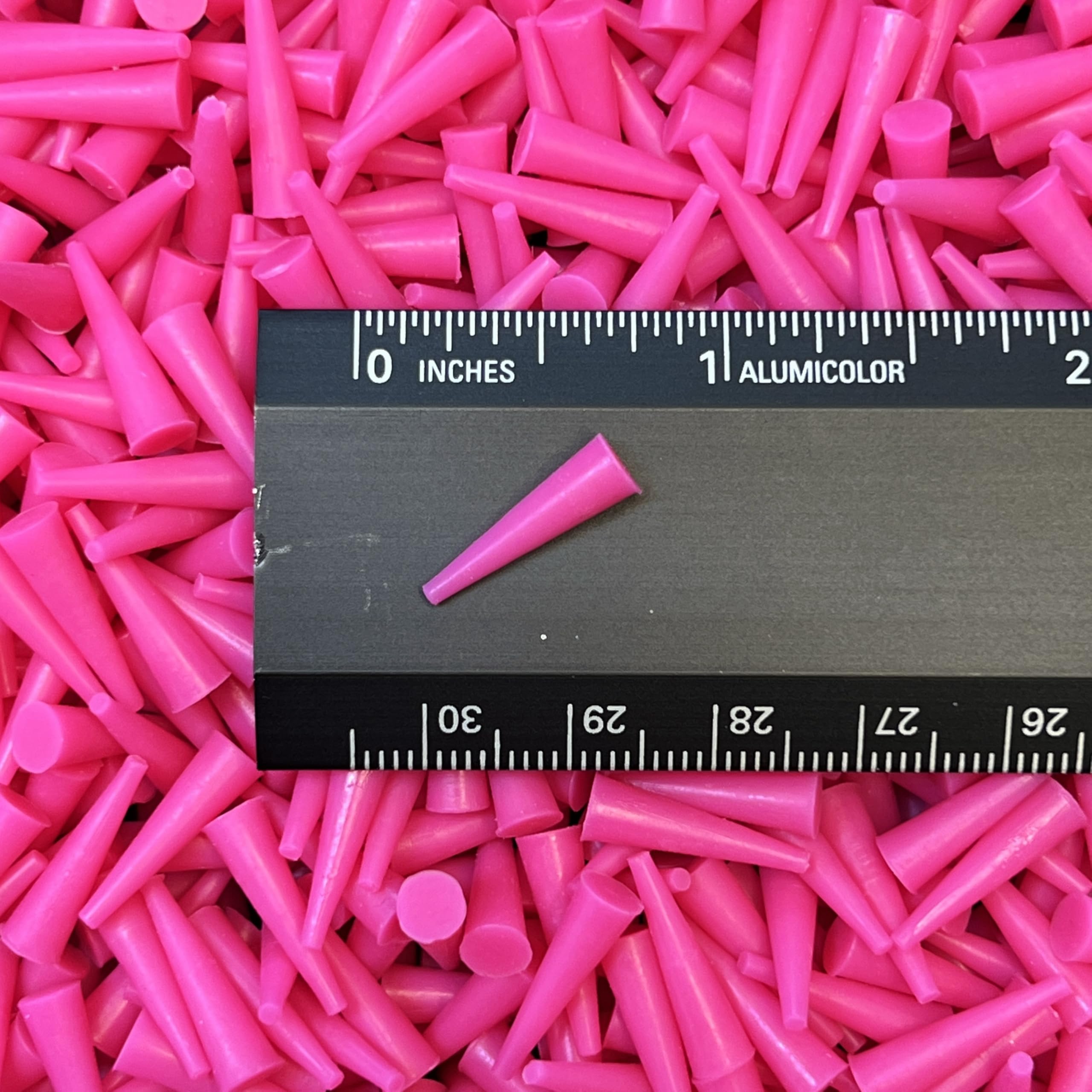 50 Piece 1/16" X 3/16" High Temp Silicone Rubber Tapered Plug Kit Powder Coating Custom Painting Supplies