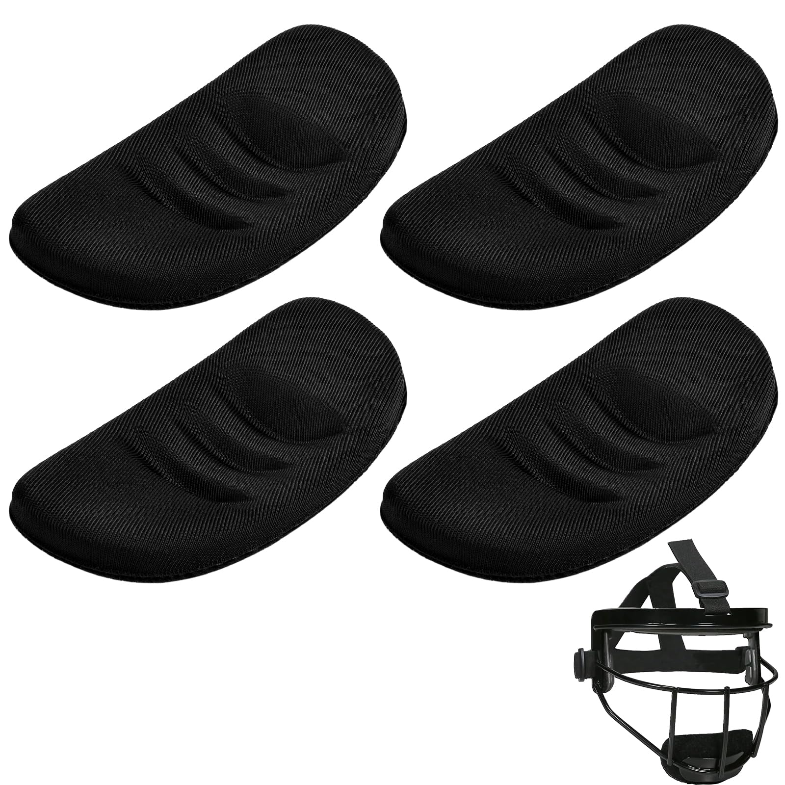 UNIFAMILY 4Pcs Softball Fielder's Facemask Chin Cup, Softball Face Mask Chin Pad Replacement, Face Defense Chin Cup, Catchers Mask Chin Pad for Softball Fielder's Mask Baseball