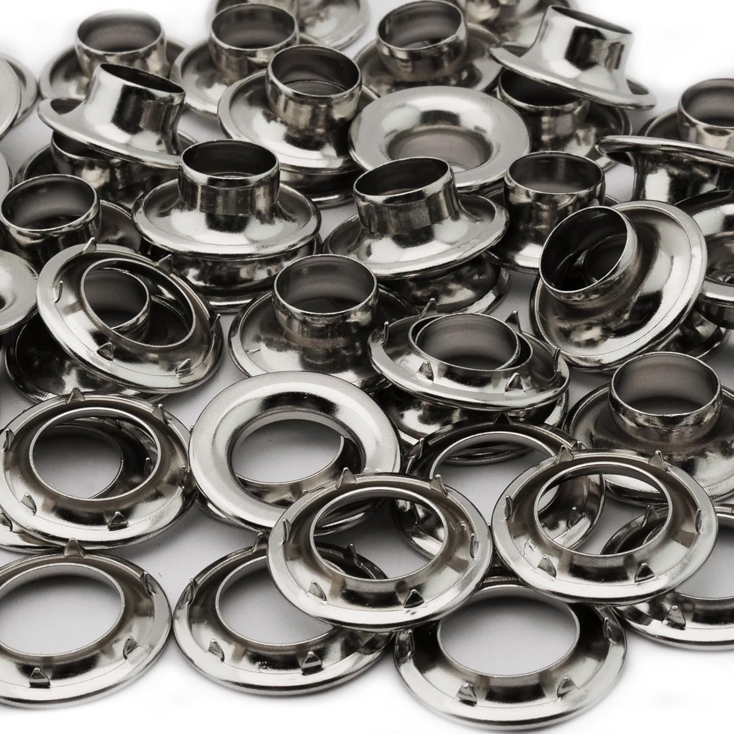 C.S. Osborne Nickel Plated Grommets & Spur Washers #N2-4 (Size 4) 144 Sets