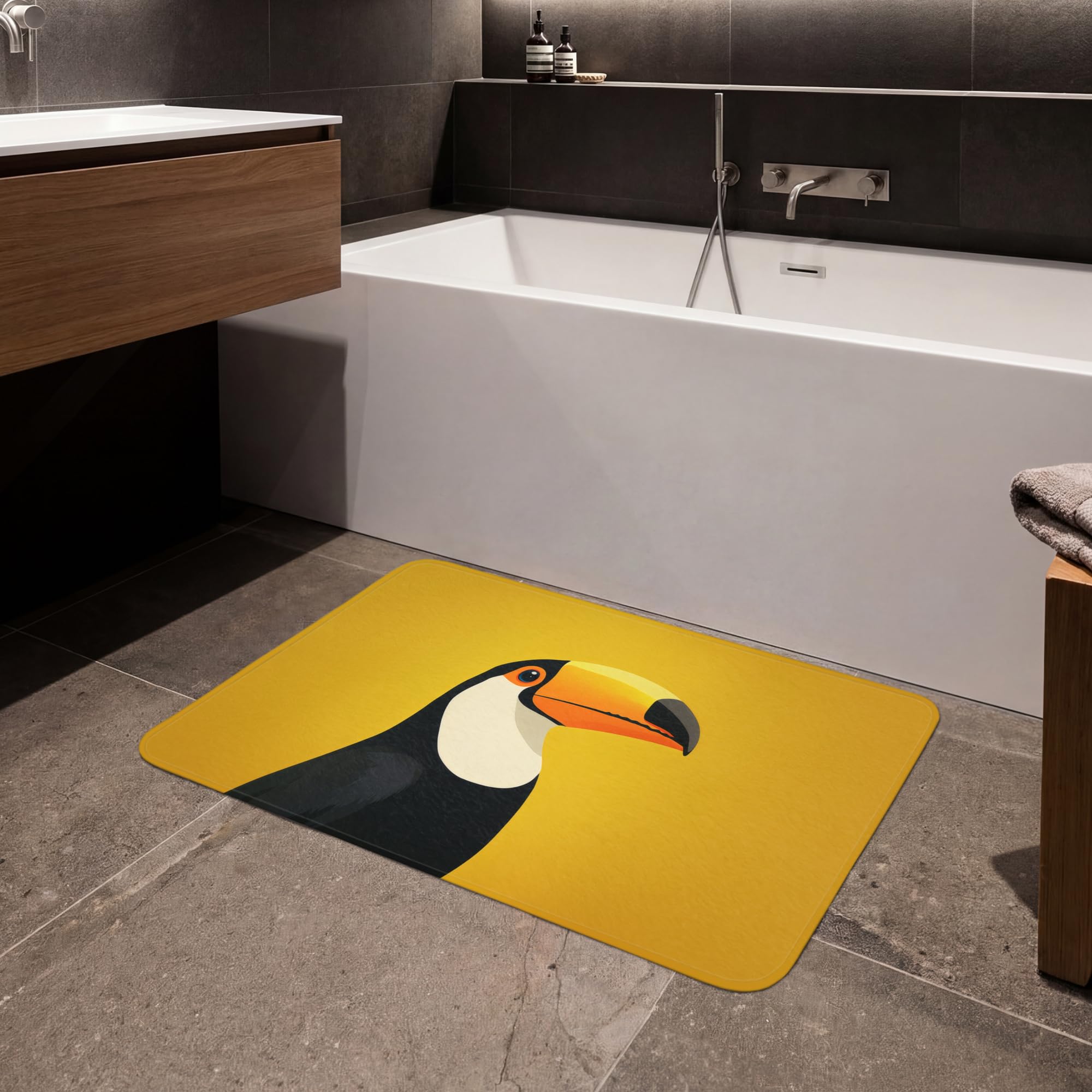 Tapis Salle De Bain Decoration Absorbant Antidérapant Lavable Non