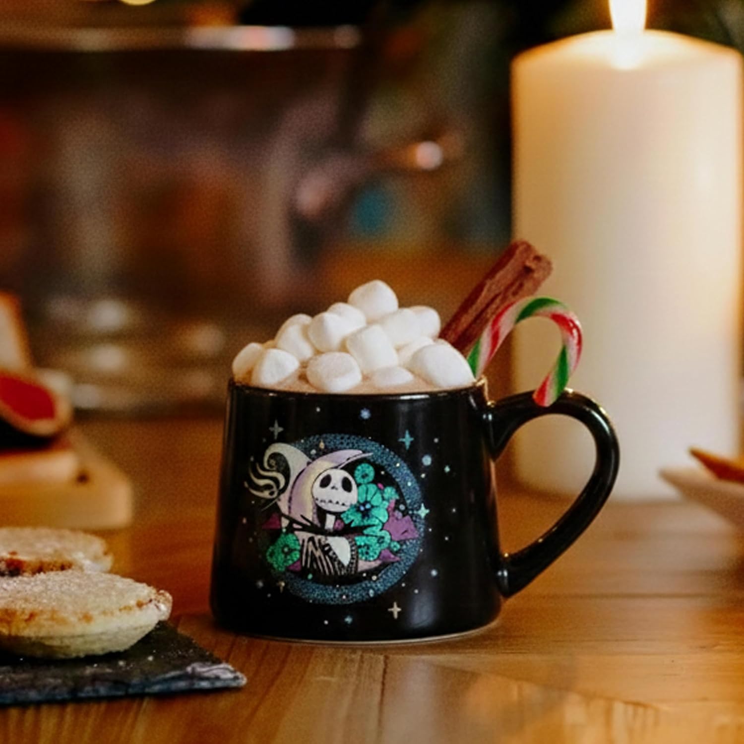 Silver Buffalo Disney Tim Burton's Nightmare Before Christmas Jack and Zero Tapered Pottery Mug, 14 Ounces - Image 5